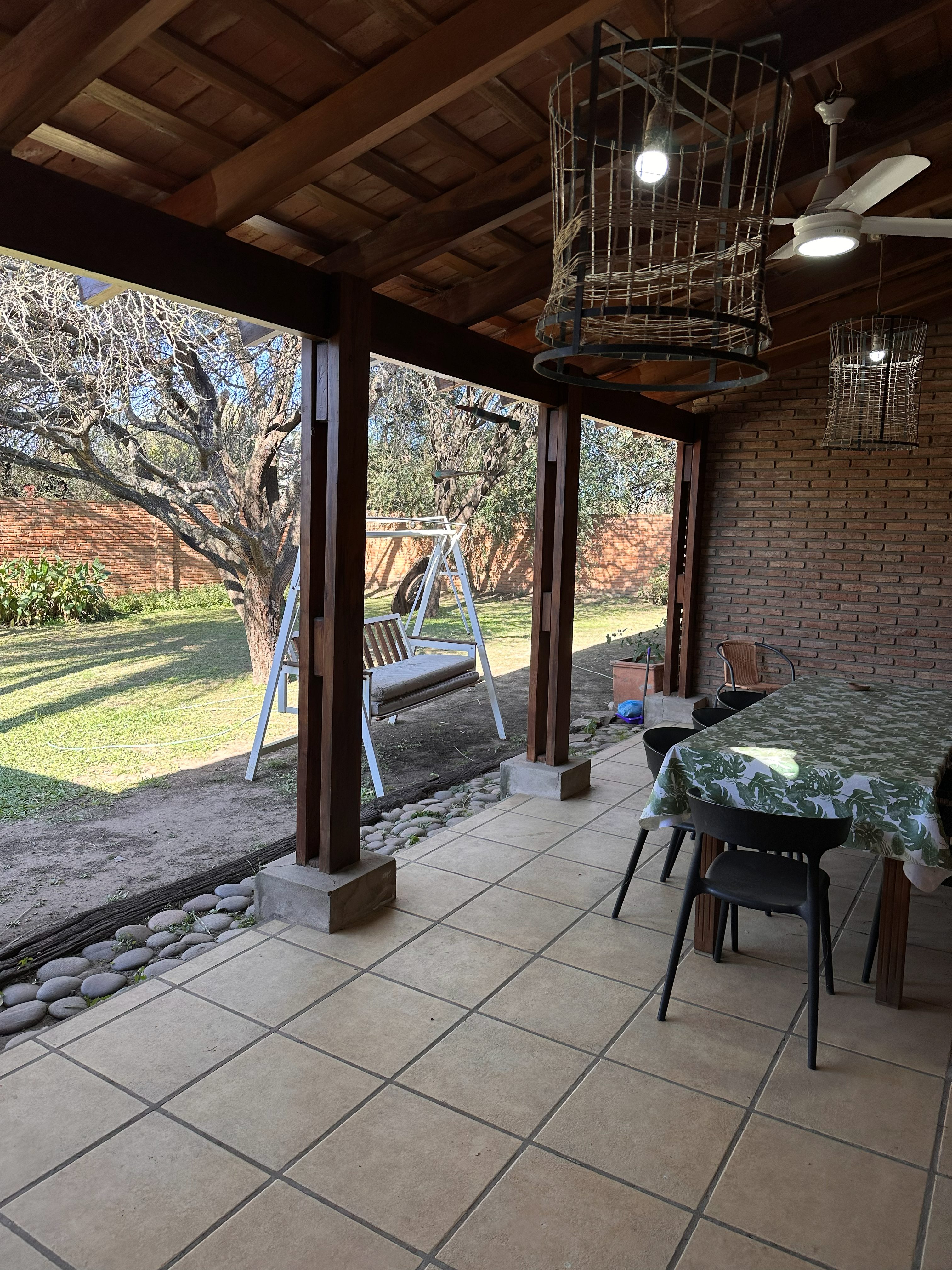 Galería con hamaca paraguaya